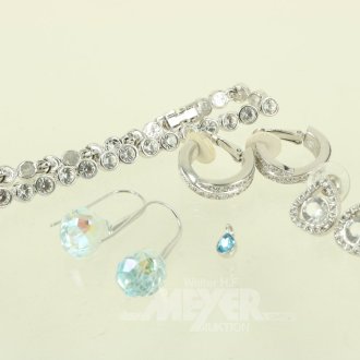 Kl. Konvolut Swarovski Modeschmuck