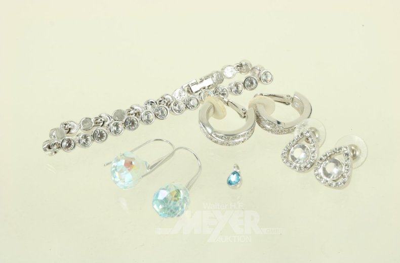Kl. Konvolut Swarovski Modeschmuck