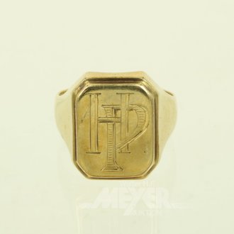 Herrenring mit Monogramm "HP"