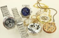 Konvolut Armbanduhren u. Taschenuhren