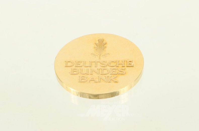 Goldmedaille zum Dienstjubiläums der Deutschen Bundesbank für 25 Jahre