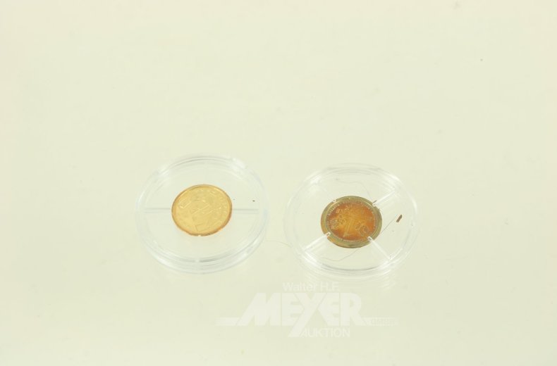 2 Sonderprägungen in 585er Gold aus dem Abonnement