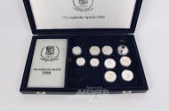 Sammlung Silbermünzen zu den Olympischen Spielen 1988