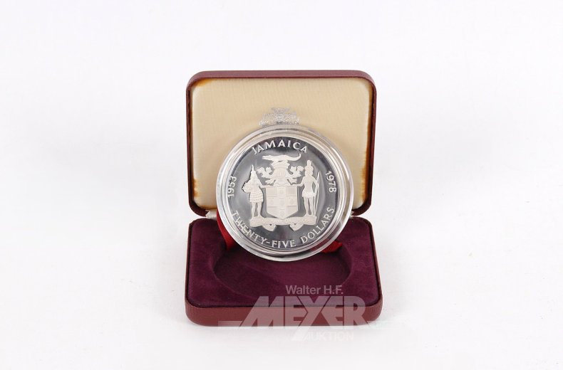 Silbermünze Jamaika 25 Dollars 1978