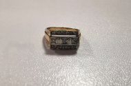 Ring mit 3 Brillanten von ca. 0,15ct u. 10 kl. Diamanten