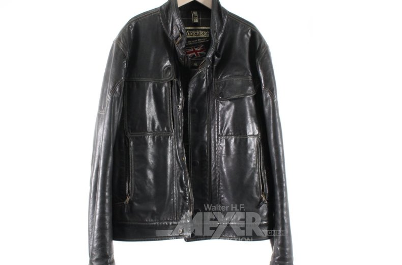 Vintage Lederjacke, schwarz