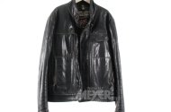 Vintage Lederjacke, schwarz