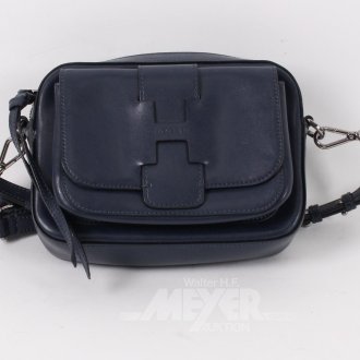 Kl.Crossbody-Ledertasche in Marineblau