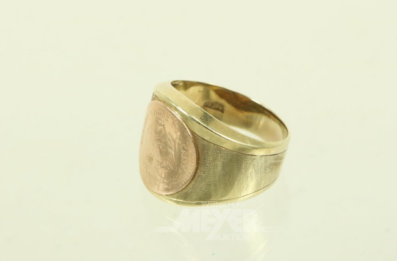 Ring mit Goldmünze