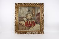 Gebelinbild "Elegante Dame vor histor. Hintergrund"