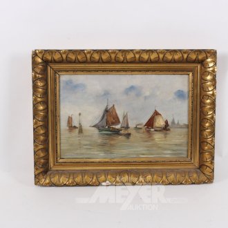 Gemälde "Segelboote vor der Küste"