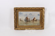 Gemälde "Segelboote vor der Küste"
