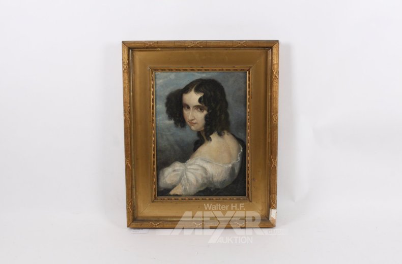 Gemälde "romantisches Damenportrait", 19. Jh.