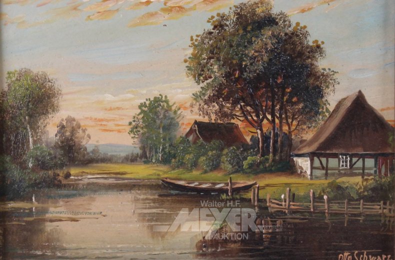 Gemälde 'Kl. Fischerkaten'