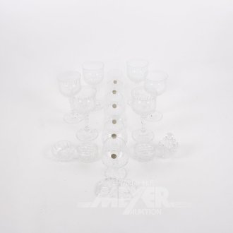 17 Glas- u. Kristallteile: