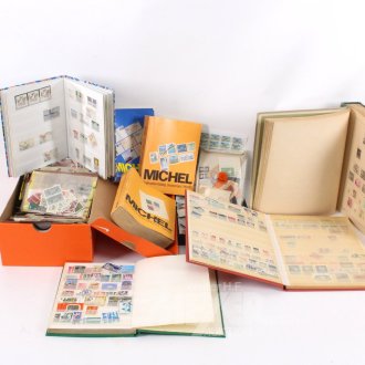 Posten Briefmarkenalben u. lose Briefmarken