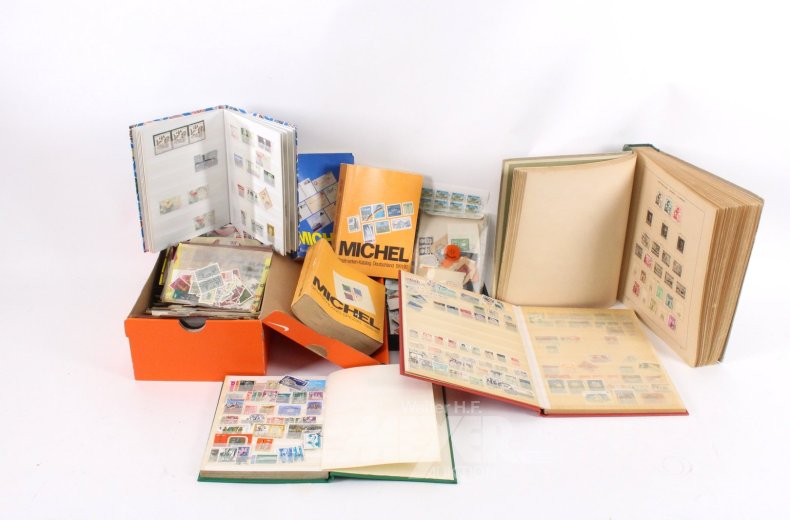 Posten Briefmarkenalben u. lose Briefmarken