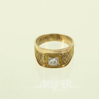 Ring mit Brillant von ca. 0,20ct
