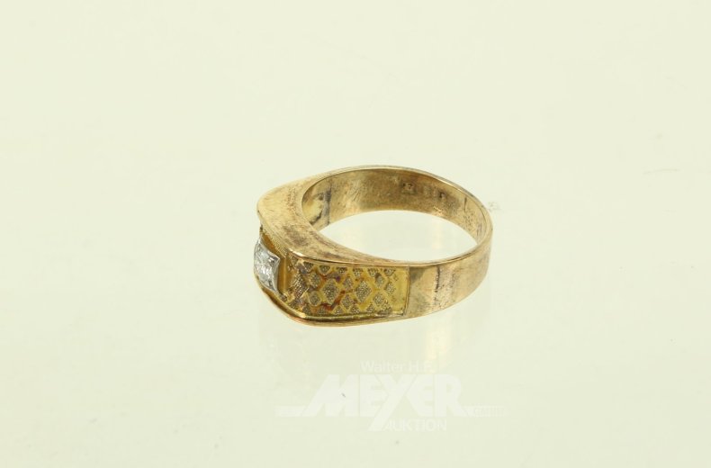 Ring mit Brillant von ca. 0,20ct