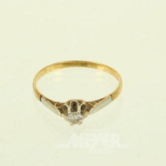 Solitärring mit Brillant von ca. 0,10ct