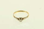 Solitärring mit Brillant von ca. 0,10ct