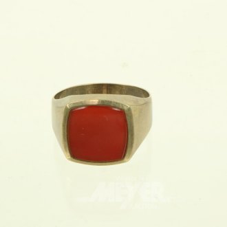 Herrenring mit Carneolplatte