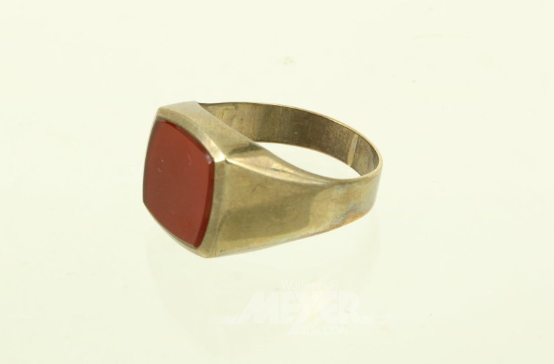 Herrenring mit Carneolplatte