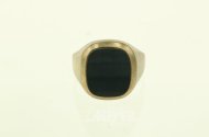 Herrenring mit Onyxplatte