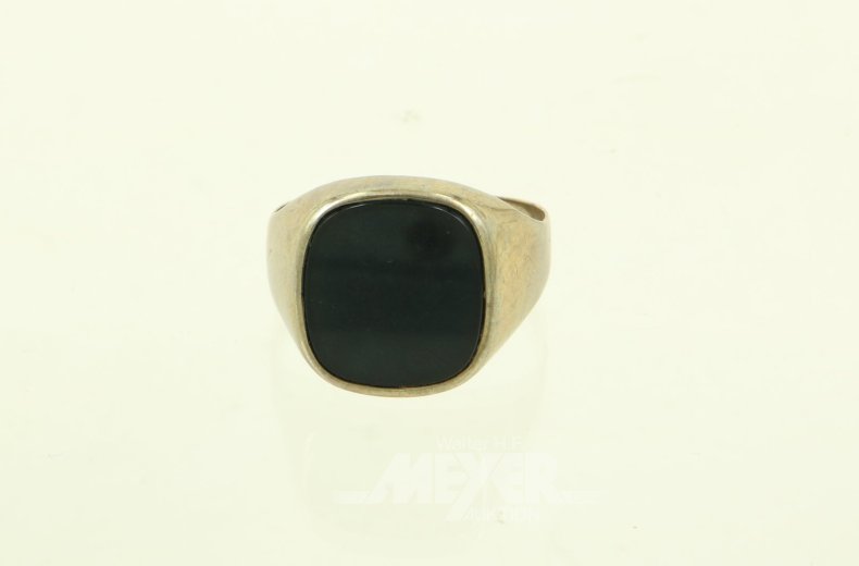 Herrenring mit Onyxplatte
