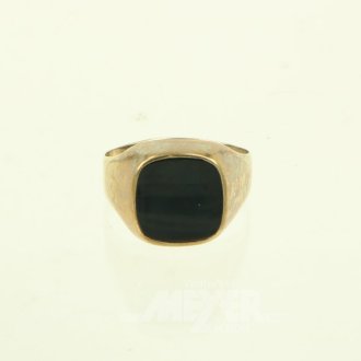 Herrenring mit Onyxplatte