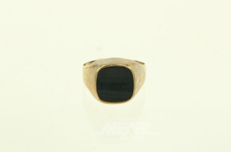 Herrenring mit Onyxplatte