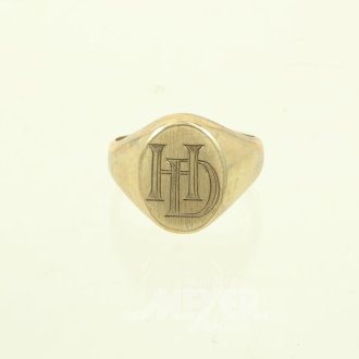 Herrenring mit Monogramm "HD"
