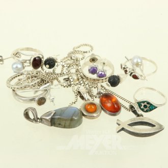 Konvolut Silberschmuck