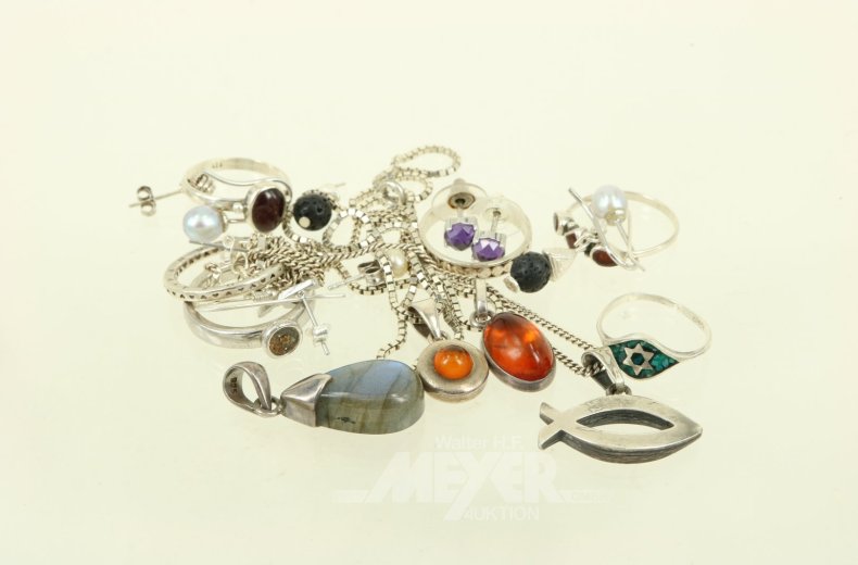 Konvolut Silberschmuck