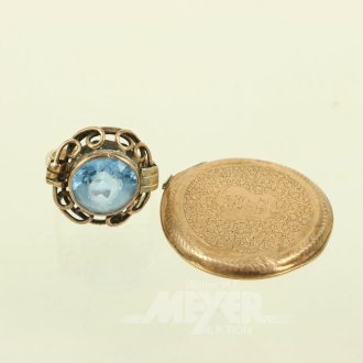 Antiker Ring mit blauem Farbstein