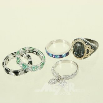 5 Swarovski Ringe