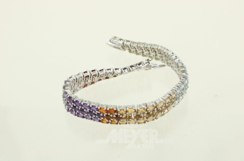 Armband mit bunten Farbsteinen