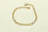Panzerarmband mit 4 Brillanten