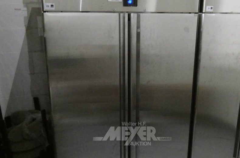 Gastro-Gefrierschrank, V2A, doppeltürig