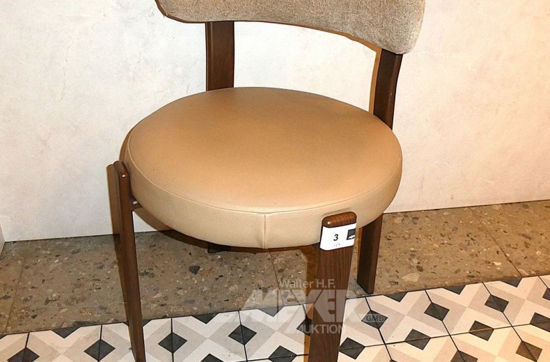 18 Polsterstühle, beige-braun