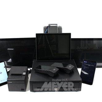 modernes Kassensystem mit 18 Online- Bestell- und Bezahlterminals