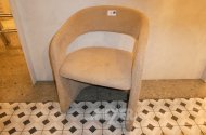 12 Polstersessel, beige, mit Rundlehne