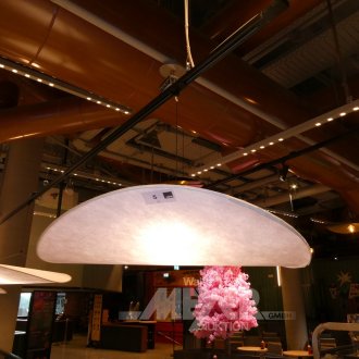 6 LED-Deckensegel aus Filz