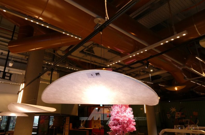 6 LED-Deckensegel aus Filz