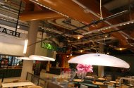6 LED-Deckensegel aus Filz