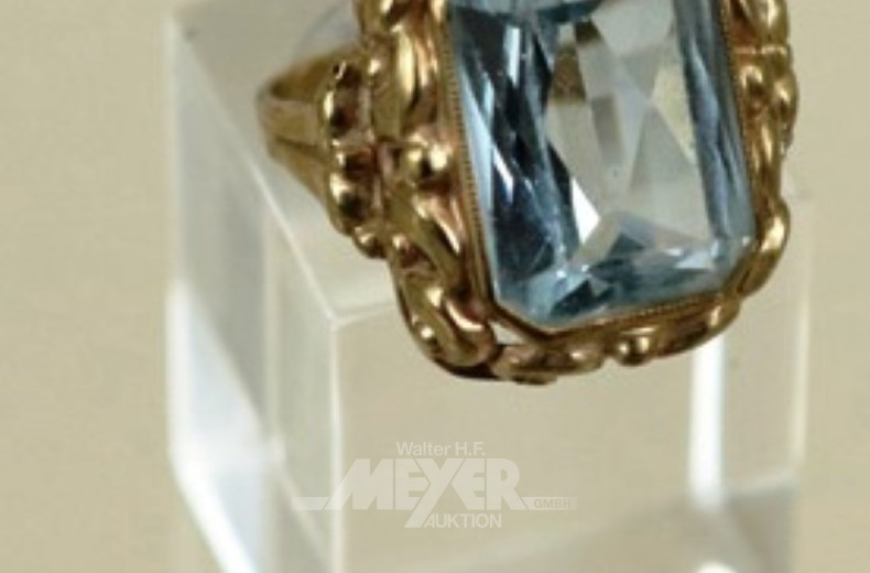 2 Damenringe, 333er GG, besetzt mit