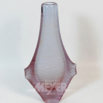 Kristallvase, fliederfarben, H: 26 cm