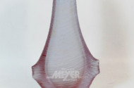 Kristallvase, fliederfarben, H: 26 cm