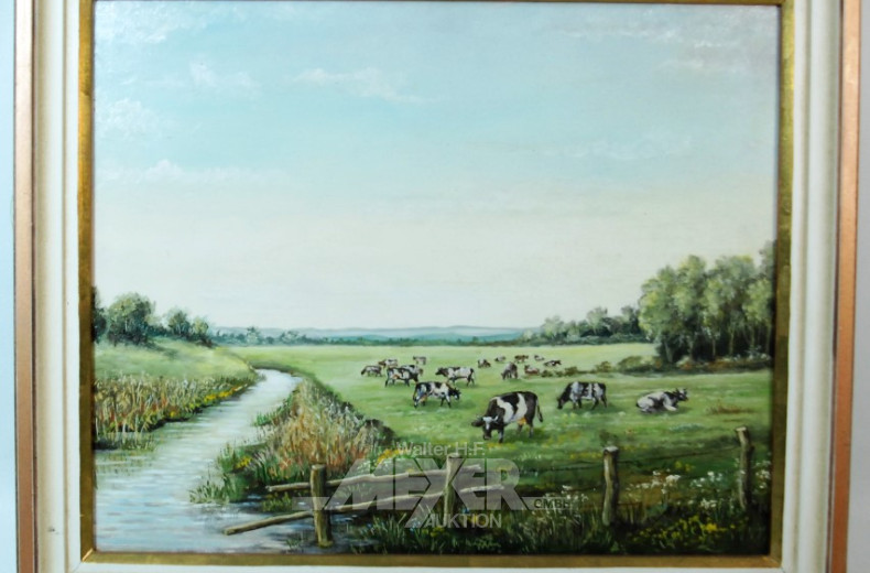 Gemälde ''Kühe auf der Weide''