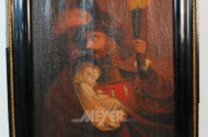 Gemälde ''Mann mit Kind und Fackel''